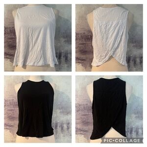 Sleeveless White and Black Women's Tank Top Bundle (2) size medium